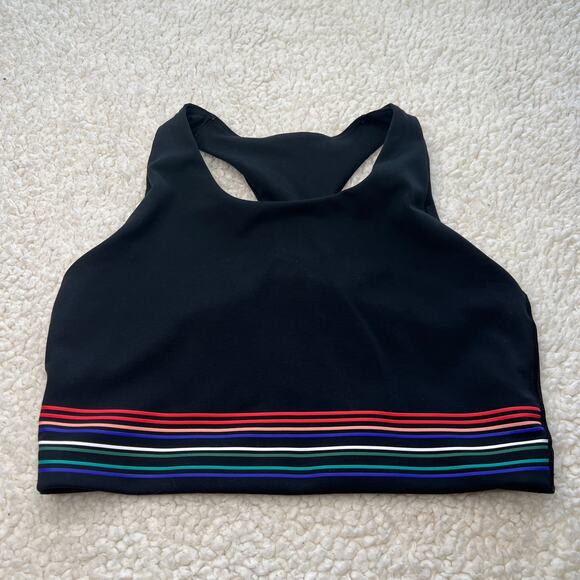 Gap Fit Blackout Technology Stripe Sports Bra Small - Picture 1 of 7